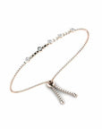 14K Rose Gold Bracelet With 0.15 Carat White Diamonds