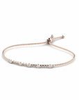 14K Rose Gold Bracelet With 0.15 Carat White Diamonds