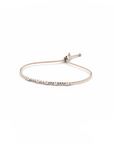 14K Rose Gold Bracelet With 0.15 Carat White Diamonds