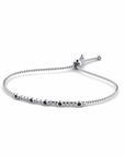 14K White Gold Bracelet With 0.15 Carat Black Diamonds