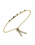 14K Yellow Gold Bracelet With 0.15 Carat Black Diamonds