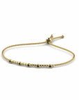 14K Yellow Gold Bracelet With 0.15 Carat Black Diamonds