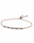 14K Rose Gold Bracelet With 0.15 Carat Black Diamonds