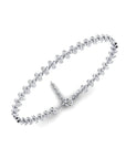 14K White Gold Tennis Bracelet With 1.05 Carat White Diamonds