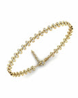 14K Yellow Gold Tennis Bracelet With 1.05 Carat White Diamonds