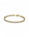 14K Yellow Gold Tennis Bracelet With 1.05 Carat White Diamonds