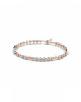 14K Rose Gold Tennis Bracelet With 1.05 Carat White Diamonds