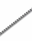 14K White Gold Tennis Bracelet With 1.05 Carat Black Diamonds