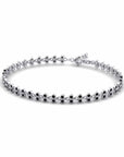 14K White Gold Tennis Bracelet With 1.05 Carat Black Diamonds