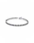 14K White Gold Tennis Bracelet With 1.05 Carat Black Diamonds