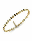 14K Yellow Gold Tennis Bracelet With 1.05 Carat Black Diamonds