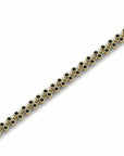 14K Yellow Gold Tennis Bracelet With 1.05 Carat Black Diamonds