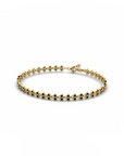 14K Yellow Gold Tennis Bracelet With 1.05 Carat Black Diamonds