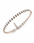 14K Rose Gold Tennis Bracelet With 1.05 Carat Black Diamonds