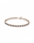 14K Rose Gold Tennis Bracelet With 1.05 Carat Black Diamonds