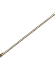 14K Yellow Gold Tennis Bracelet With 3.64 Carat White Diamonds