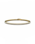 14K Yellow Gold Tennis Bracelet With 3.64 Carat White Diamonds