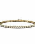 14K Yellow Gold Tennis Bracelet With 3.64 Carat White Diamonds