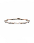 14K Rose Gold Tennis Bracelet With 3.64 Carat White Diamonds