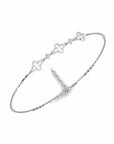 14K White Gold Bracelet With 0.06 Carat Stone