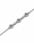 14K White Gold Bracelet With 0.06 Carat Stone