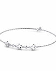 14K White Gold Bracelet With 0.06 Carat Stone