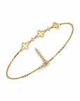 14K Yellow Gold Bracelet With 0.06 Carat Stone