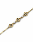 14K Yellow Gold Bracelet With 0.06 Carat Stone