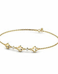 14K Yellow Gold Bracelet With 0.06 Carat Stone