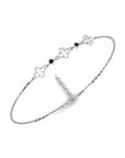 14K White Gold Bracelet With 0.06 Carat Stone