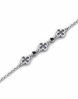 14K White Gold Bracelet With 0.06 Carat Stone