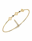 14K Yellow Gold Bracelet With 0.06 Carat Stone