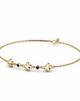 14K Yellow Gold Bracelet With 0.06 Carat Stone