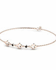 14K Rose Gold Bracelet With 0.06 Carat Stone