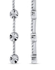 14K White gold earrings with 0.05 carat White Diamonds