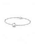 14K White Gold Bracelet With 0.53 Carat White Diamonds