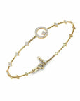 14K Yellow Gold Bracelet With 0.53 Carat White Diamonds