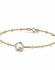 14K Yellow Gold Bracelet With 0.53 Carat White Diamonds