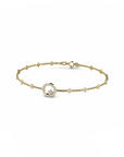 14K Yellow Gold Bracelet With 0.53 Carat White Diamonds