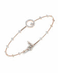 14K Rose Gold Bracelet With 0.53 Carat White Diamonds