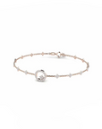 14K Rose Gold Bracelet With 0.53 Carat White Diamonds