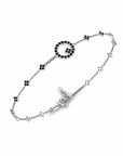 14K White Gold Bracelet With 0.53 Carat Black Diamonds