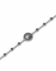 14K White Gold Bracelet With 0.53 Carat Black Diamonds