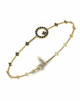 14K Yellow Gold Bracelet With 0.53 Carat Black Diamonds