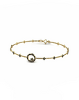 14K Yellow Gold Bracelet With 0.53 Carat Black Diamonds