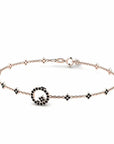 14K Rose Gold Bracelet With 0.53 Carat Black Diamonds