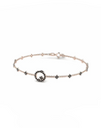 14K Rose Gold Bracelet With 0.53 Carat Black Diamonds