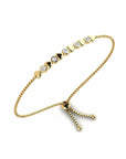 14K Yellow Gold Bracelet With 0.35 Carat White Diamonds