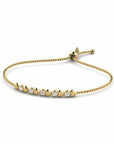 14K Yellow Gold Bracelet With 0.35 Carat White Diamonds