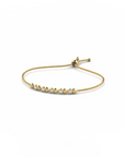 14K Yellow Gold Bracelet With 0.35 Carat White Diamonds